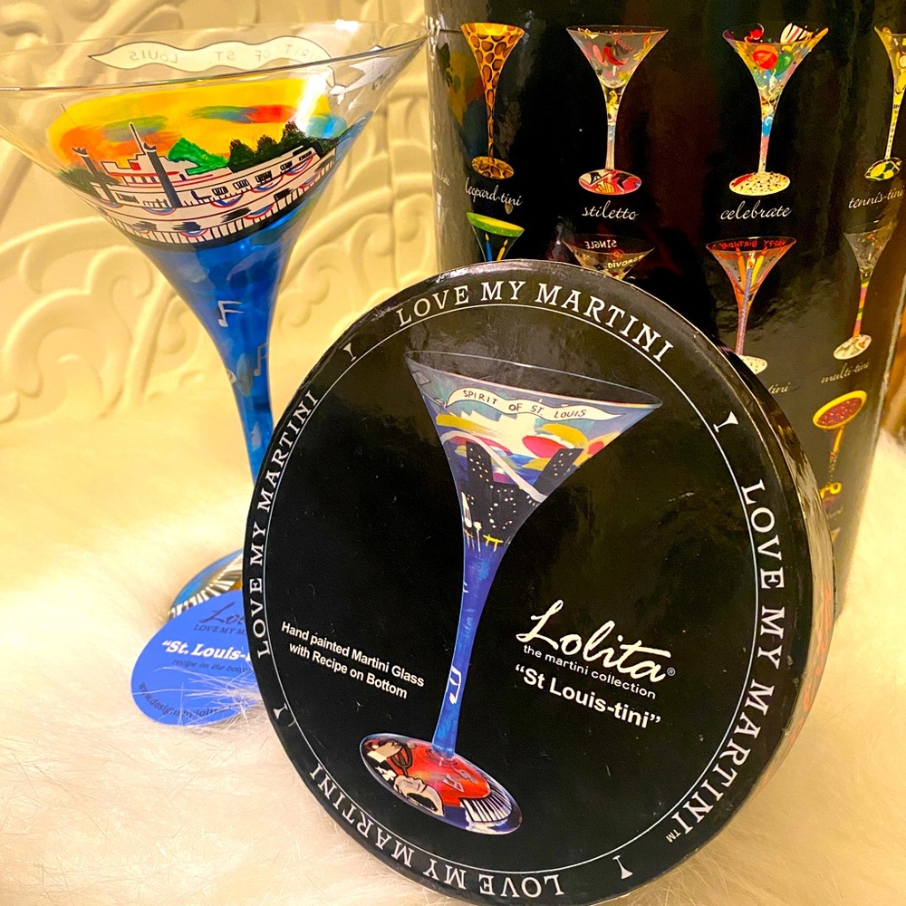 St. Louis Lolita Love My Martini St. Louis-Tini Collector Martini Glass